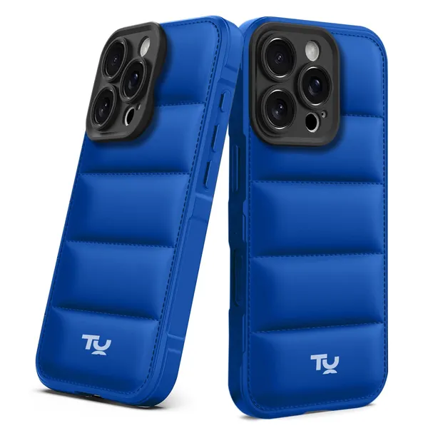TRUEUPGRADE_Back_Case_Cover_for_iPhone_16_Pro_5G_|_Compatible_for_iPhone_16_Pro_5G_Back_Case_Cover_|_Puff_Case_with_Camera_Protection_|Blue