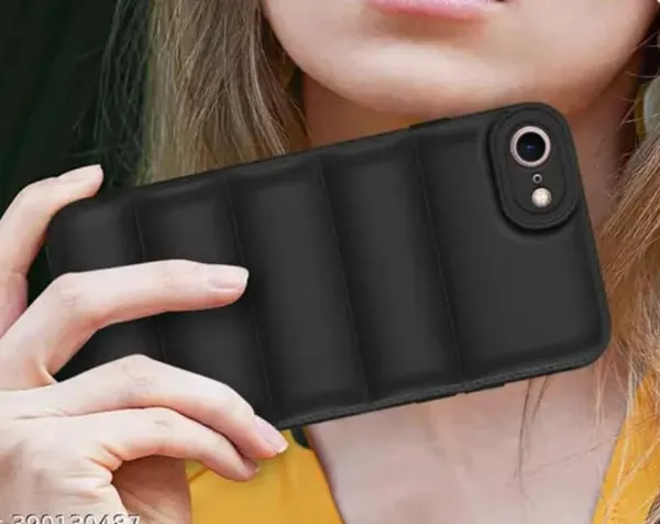 TRUEUPGRADE_Back_Case_Cover_for_iPhone_16e_|_Compatible_for_iPhone_16e_Back_Case_Cover_|_Puff_Case_with_Camera_Protection_|Black