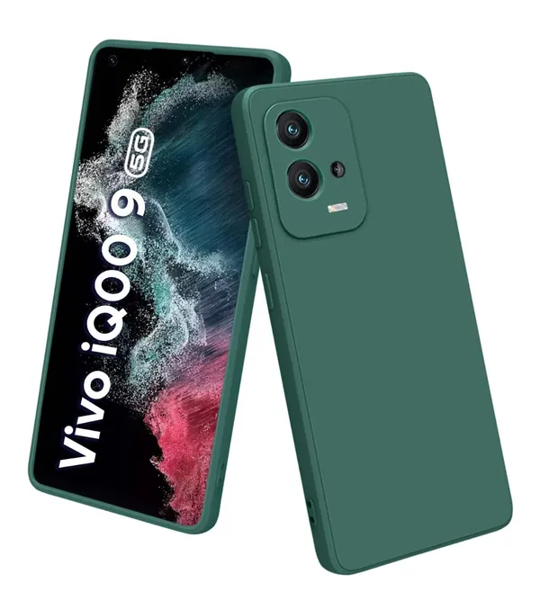 Iqoo_9_5G_Green_Silicone_Protective_Back_Case_Cover