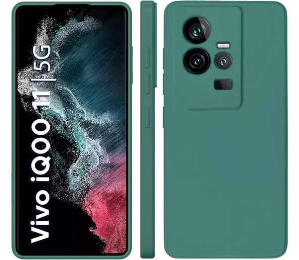 Iqoo_11_5G_Green_Silicone_Protective_Back_Case_Cover
