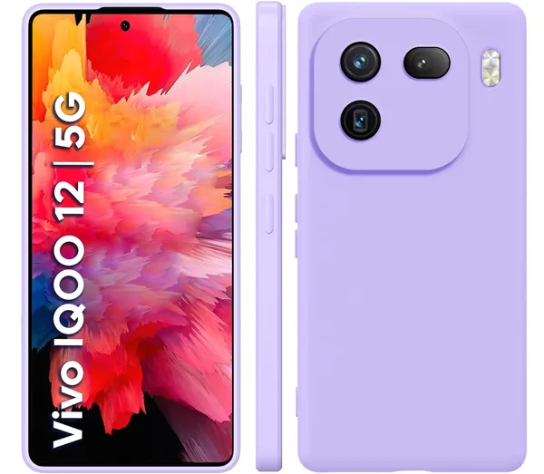 Iqoo_12_5G_Purple_Silicone_Protective_Back_Case_Cover