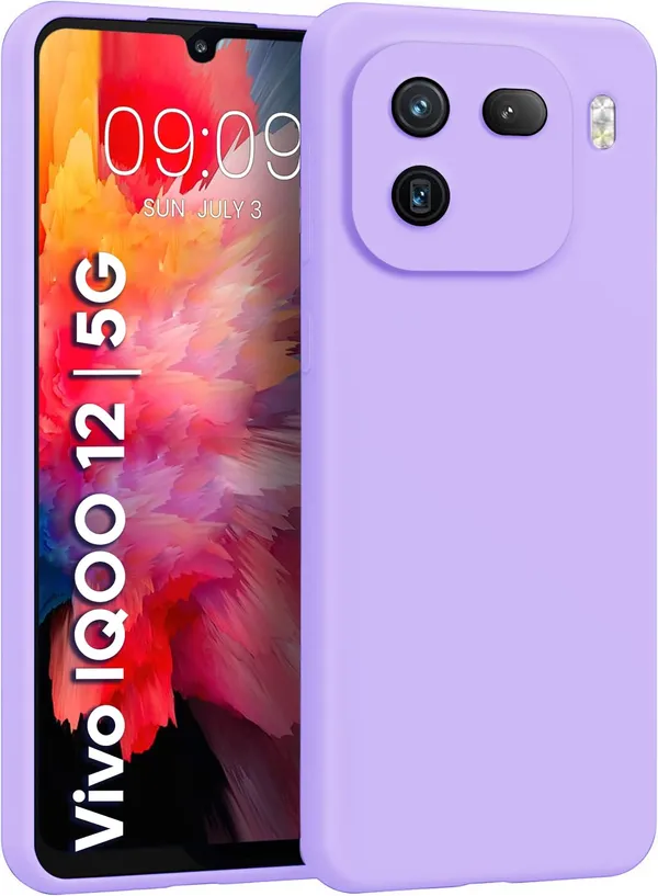 Iqoo_12_5G_Purple_Silicone_Protective_Back_Case_Cover