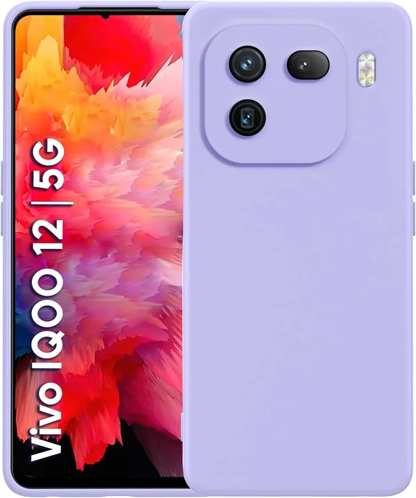 Iqoo_12_5G_Purple_Silicone_Protective_Back_Case_Cover