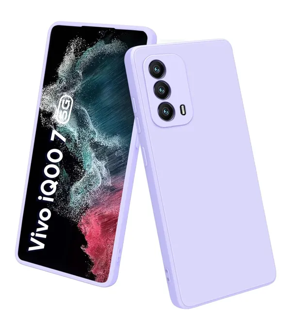Iqoo_7_5G_Purple_Silicone_Protective_Back_Case_Cover
