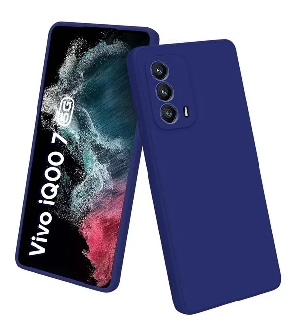 Iqoo_7_5G_Blue_Silicone_Protective_Back_Case_Cover