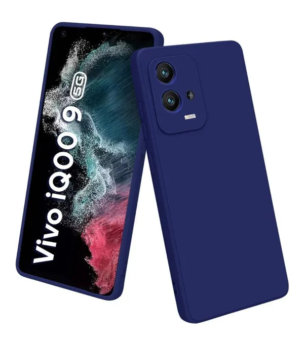 Iqoo_9_5G_Blue_Silicone_Protective_Back_Case_Cover