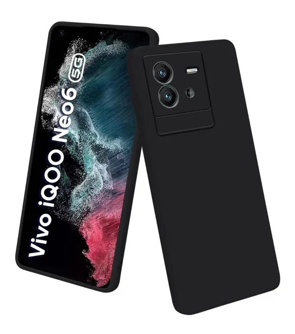 Iqoo_Neo_6_5G_Black_Silicone_Protective_Back_Case_Cover