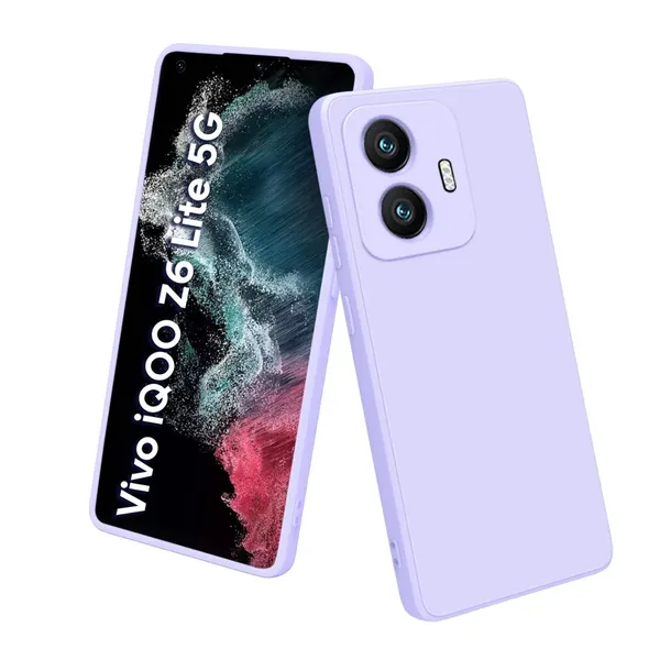 Iqoo_Z6_Lite_5G_Purple_Silicone_Protective_Back_Case_Cover
