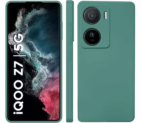 Iqoo_Z7_5G_|_Iqoo_Z7S_5G_Green_Silicone_Protective_Back_Case_Cover