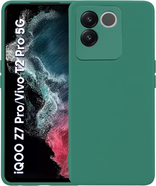 Iqoo_Z7_Pro_|_Vivo_T2_Pro_5G_Green_Silicone_Protective_Back_Case_Cover