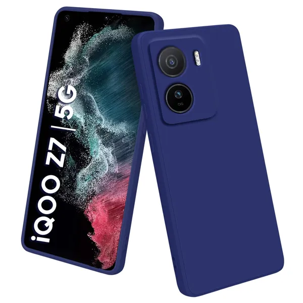 Iqoo_Z7_5G_|_Iqoo_Z7S_5G_Blue_Silicone_Protective_Back_Case_Cover