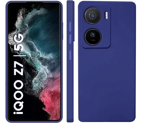 Iqoo_Z7_5G_|_Iqoo_Z7S_5G_Blue_Silicone_Protective_Back_Case_Cover