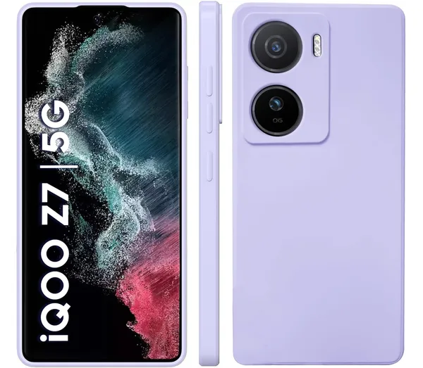 Iqoo_Z7_5G_|_Iqoo_Z7S_5G_Purple_Silicone_Protective_Back_Case_Cover