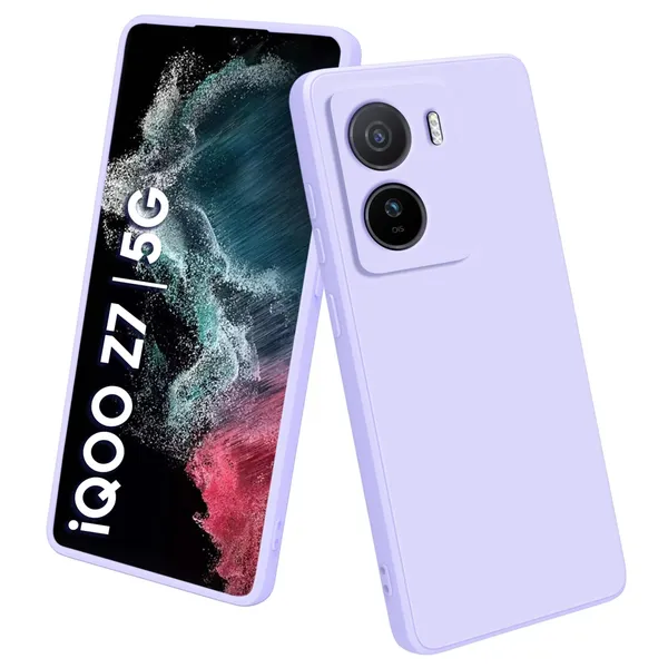 Iqoo_Z7_5G_|_Iqoo_Z7S_5G_Purple_Silicone_Protective_Back_Case_Cover
