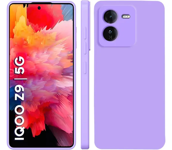 Iqoo_Z9_5G_Purple_Silicone_Protective_Back_Case_Cover