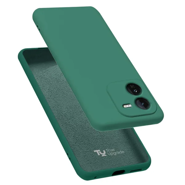 TRUEUPGRADE_Liquid_Silicone_Designed_Back_Case_Cover_for_iQOO_Z9_5G_|_Microfiber_Inside,_Full_Protection_|_Bumper_Back_Cover_Case_for_iQOO_Z9_5G_-_Green