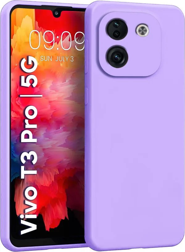 Iqoo_Z9S_Pro_5G_|_Vivo_T3_Pro_5G_Purple_Silicone_Protective_Back_Case_Cover