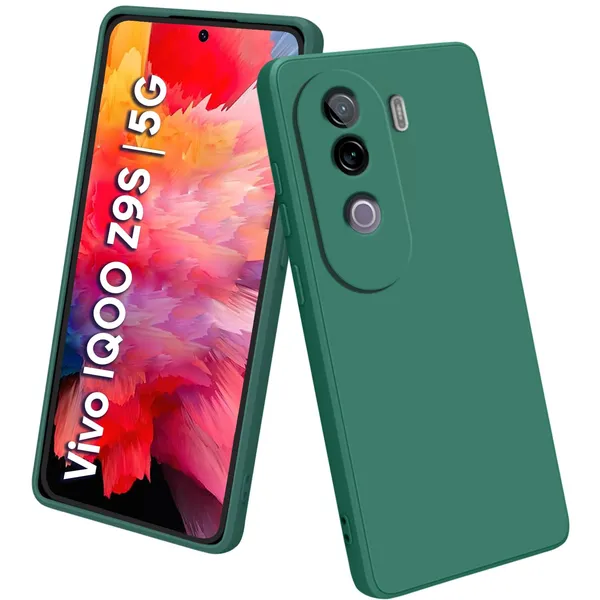 Iqoo_Z9S_5G_|_Vivo_V40E_5G_Green_Silicone_Protective_Back_Case_Cover