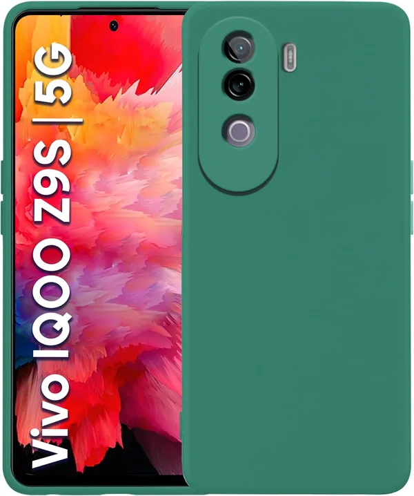Iqoo_Z9S_5G_|_Vivo_V40E_5G_Green_Silicone_Protective_Back_Case_Cover