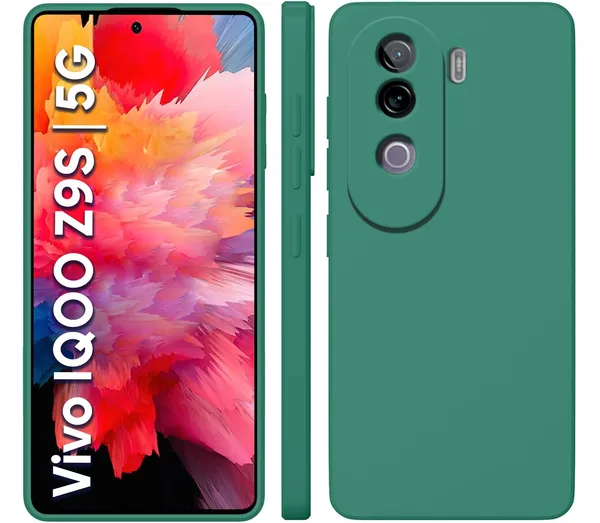 Iqoo_Z9S_5G_|_Vivo_V40E_5G_Green_Silicone_Protective_Back_Case_Cover