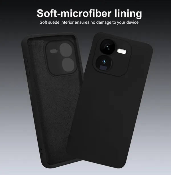 TRUEUPGRADE_Compatible_with_iQOO_Z9x_5G_Back_Cover_Case,_Liquid_Silicone_Cover,_Full_Body_Protective_Cover,_Shockproof,_Anti-Scratch_Soft_Microfiber_Lining_-_Black