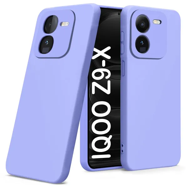 TRUEUPGRADE_Compatible_with_iQOO_Z9x_5G_Back_Cover_Case,_Liquid_Silicone_Cover,_Full_Body_Protective_Cover,_Shockproof,_Anti-Scratch_Soft_Microfiber_Lining_-_Purple