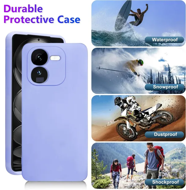 TRUEUPGRADE_Compatible_with_iQOO_Z9x_5G_Back_Cover_Case,_Liquid_Silicone_Cover,_Full_Body_Protective_Cover,_Shockproof,_Anti-Scratch_Soft_Microfiber_Lining_-_Purple