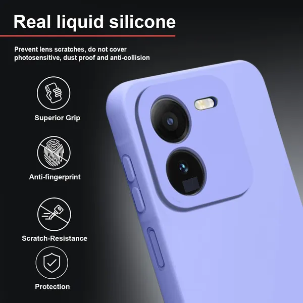 TRUEUPGRADE_Compatible_with_iQOO_Z9x_5G_Back_Cover_Case,_Liquid_Silicone_Cover,_Full_Body_Protective_Cover,_Shockproof,_Anti-Scratch_Soft_Microfiber_Lining_-_Purple