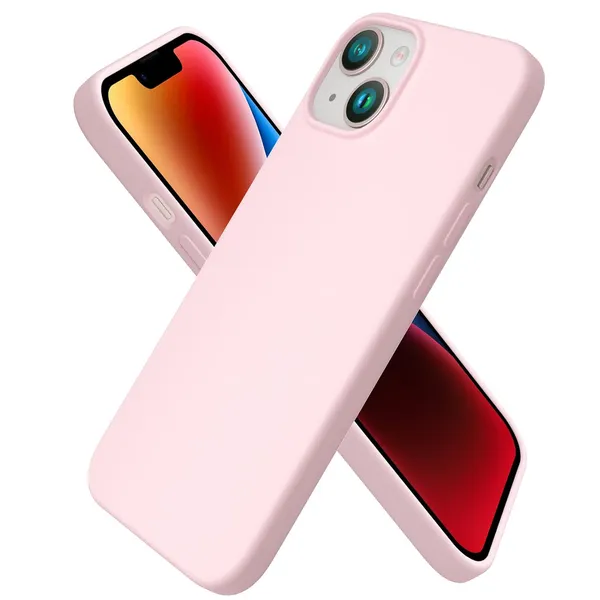 Iphone_14_Plus_2022_Chalk_Pink_Silicone_Protective_Back_Case_Cover
