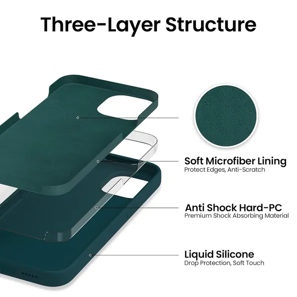 Iphone_14_Plus_2022_Olive_Green_Silicone_Protective_Back_Case_Cover