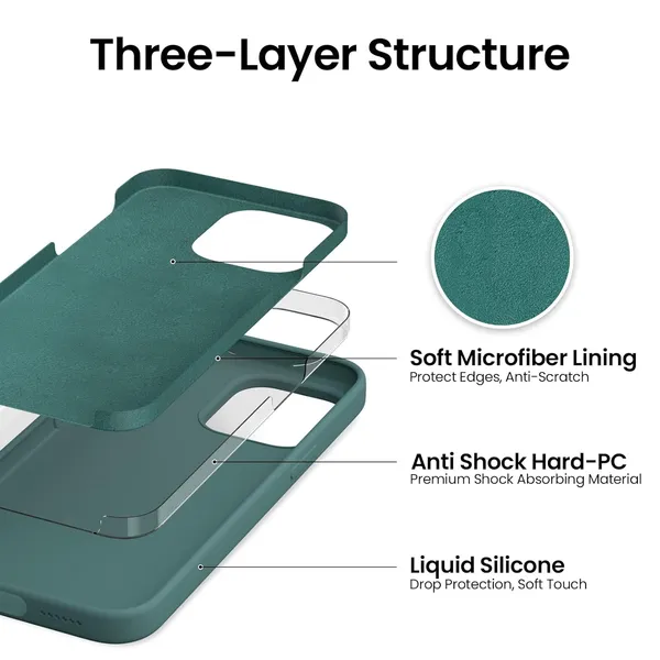 Iphone_14_Pro_Pine_Green_Silicone_Protective_Back_Case_Cover