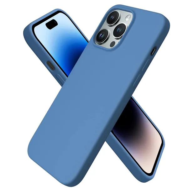 Iphone_14_Pro_2022_Blue_Silicone_Protective_Back_Case_Cover