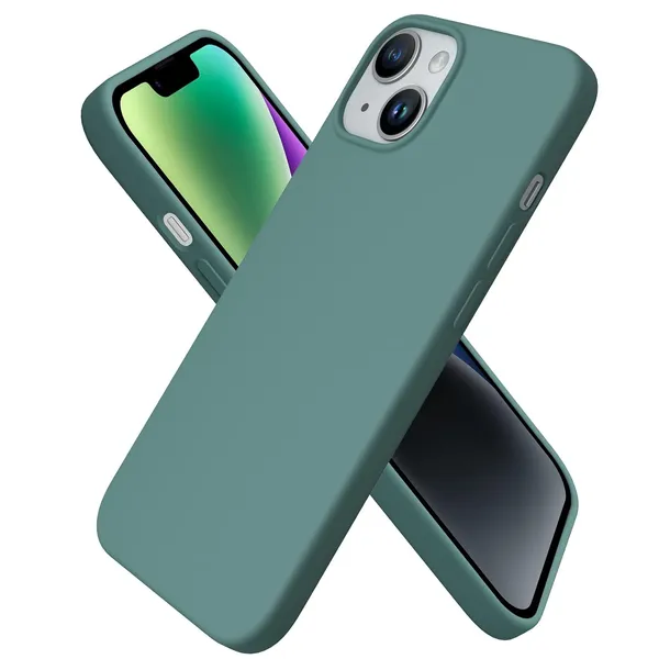 Iphone_14_2022_Pine_Green_Silicone_Protective_Back_Case_Cover