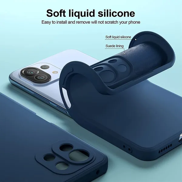Xiaomi_Mi_11_Lite_Blue_Plastic_Protective_Back_Case_Cover