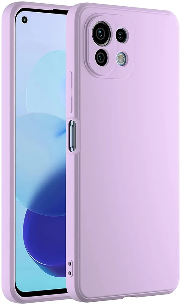 Xiaomi_Mi_11_Lite_Purple_Plastic_Protective_Back_Case_Cover