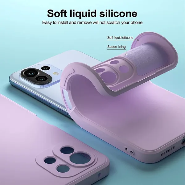 Xiaomi_Mi_11_Lite_Purple_Plastic_Protective_Back_Case_Cover