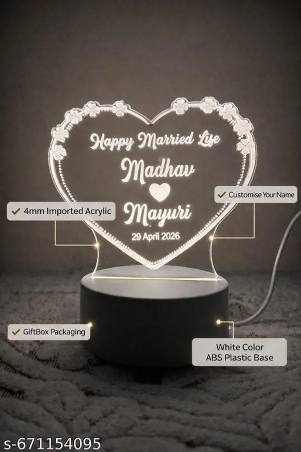 Personalized_Led_Acrylic_Heart_Shape_Lamp_Custom_Name_For_Wedding_Gift,_Happy_Married_Life,_Night_Light_Imported_Acrylic_White_Abs_Base_Gift_Box_Packaging