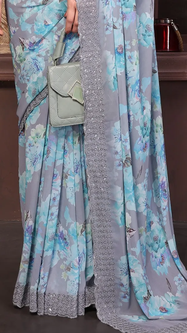 Grey_Light_Weight_Digital_Floral_Printed_C-Pallu_Sequence_Embroidered_Saree_For_Women_&_Girls