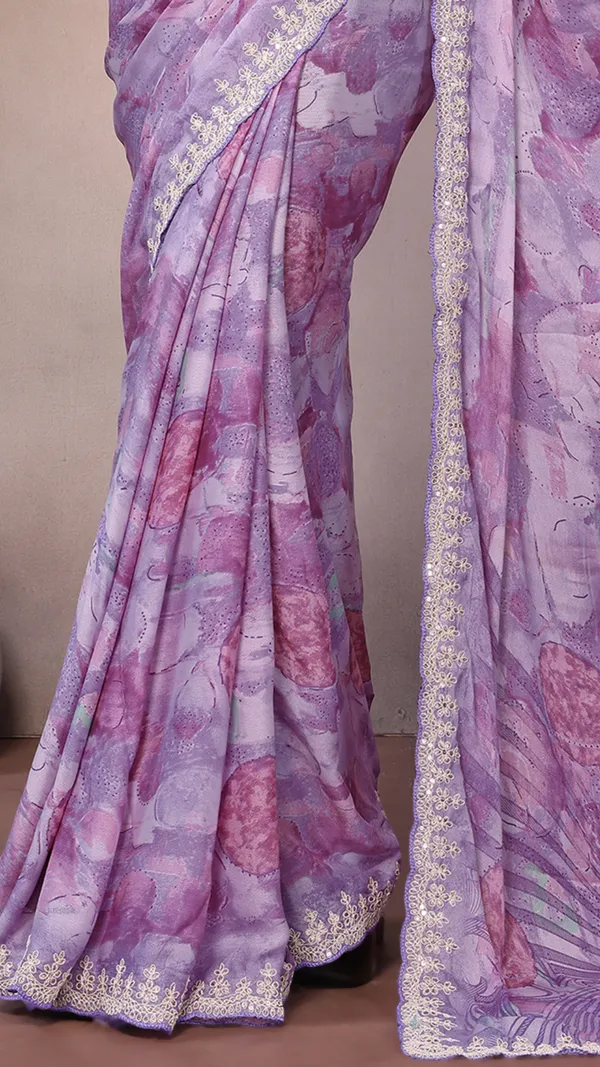 Purple_Georgette_Geometric_Printed_Coding_Work_saree_For_Women_&_Girls