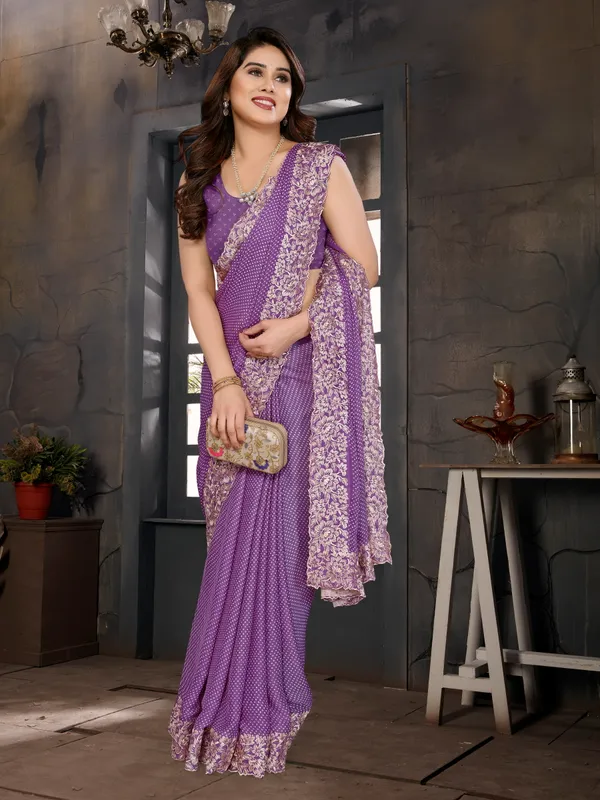 Dull_Moss_GeorGette_Floral_Thread_Work_Saree_For_Women_&_Girls