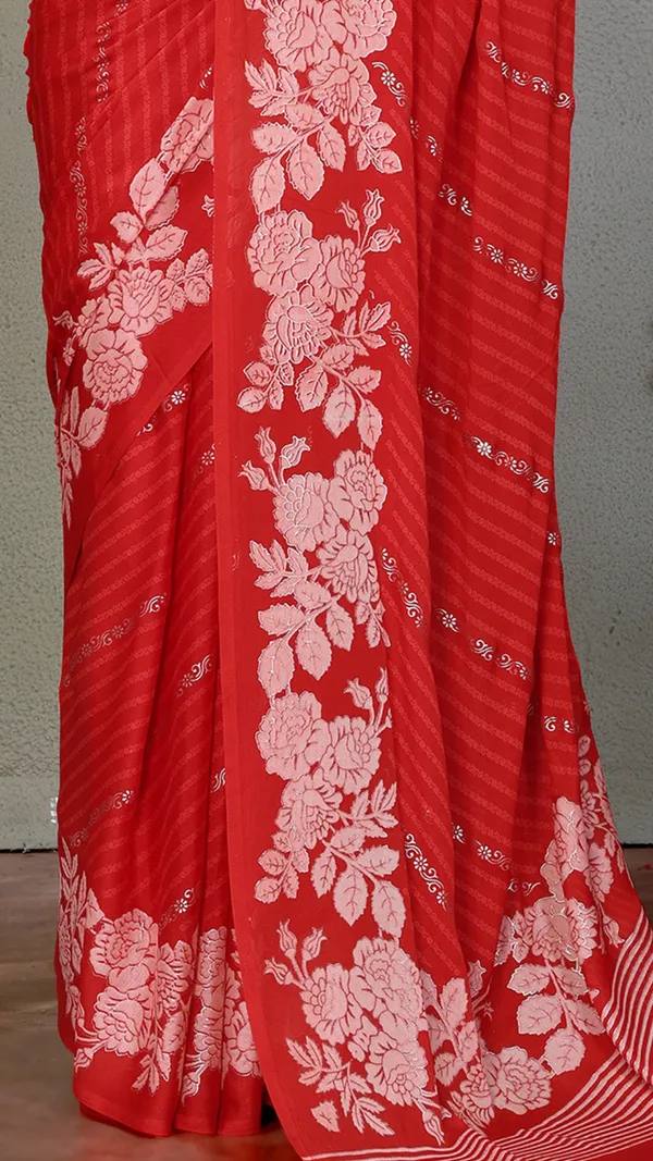 Red_Dull_Moss_Georgette_White_Floral_and_Jari_Printed_Saree_For_Women_&_Girls
