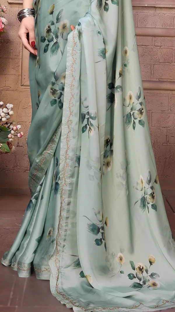 Leaf_Green_Satin_Georgette_Digital_Floral_Printed_Jharkan_Siroski_Work_Saree_For_Women_&_Girls