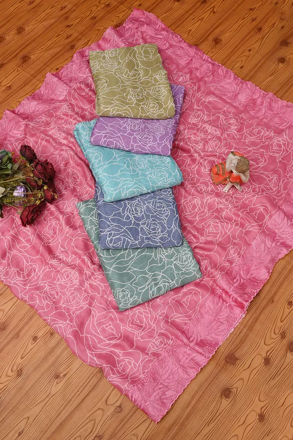 Dusty_Teal_Dull_Moss_Leaf_Printed_Thread_Embroidered_work_Pallu_saree_For_Women_&_Girls