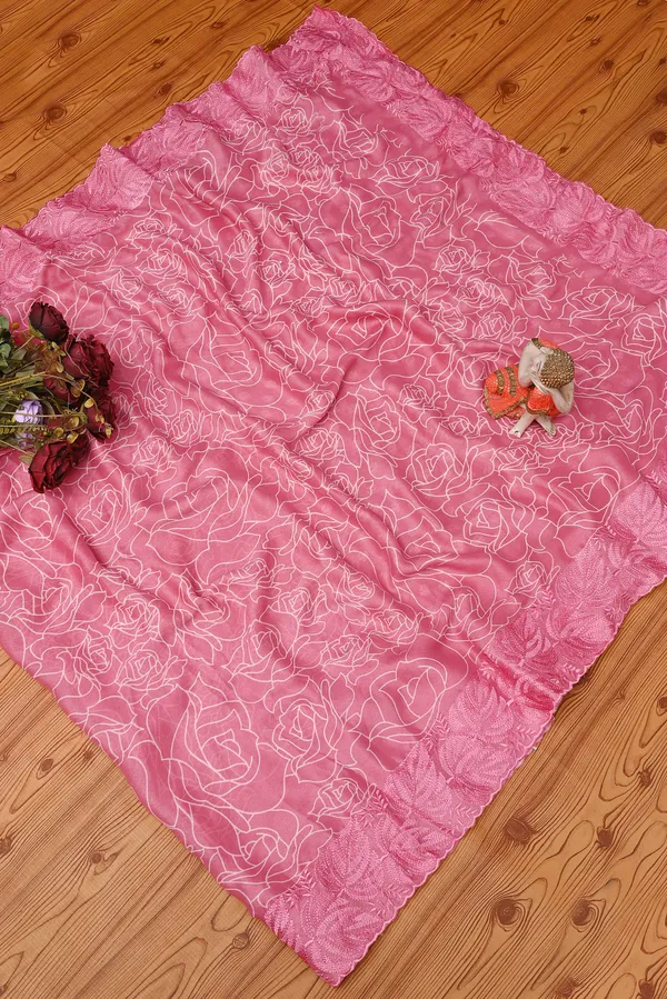 Pink_Dull_Moss_Leaf_Printed_Thread_Embroidered_work_Pallu_saree_For_Women_&_Girls