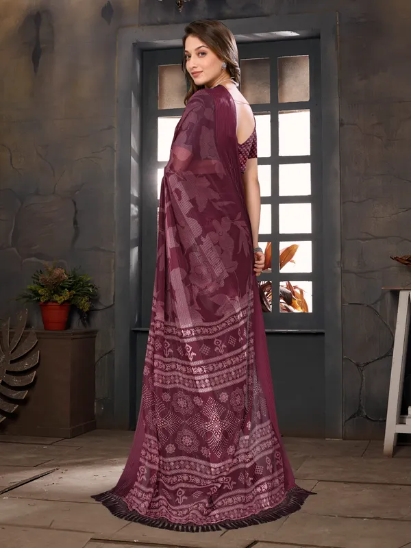 Maroon_Satin_Georgette_With_Satin_Pattern_Border_Floral_Printed_Saree_For_Women_&_Girls