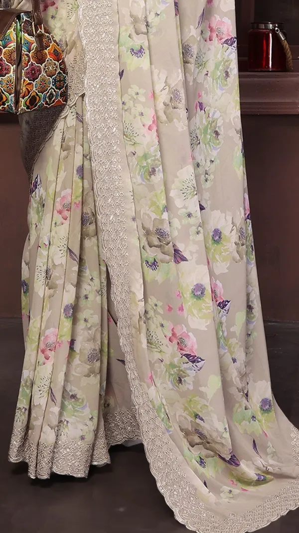 Mehandi_Green_Light_Weight_Digital_Floral_Printed_C-Pallu_Sequence_Embroidered_Saree_For_Women_&_Girls