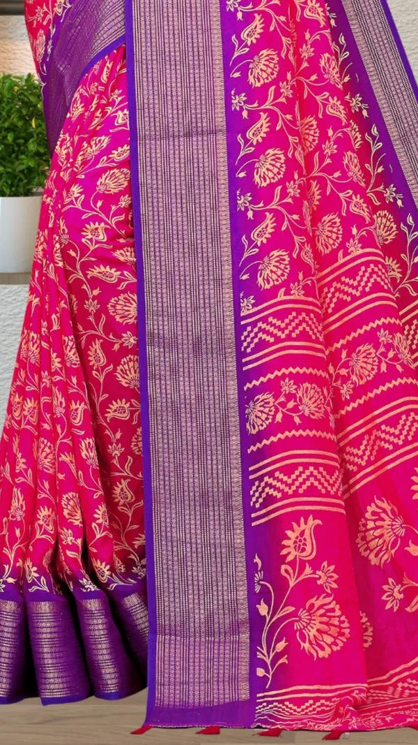 Pink_Dull_Moss_Jari_Border_Floral_Printed_saree_For_Women_&_Girls