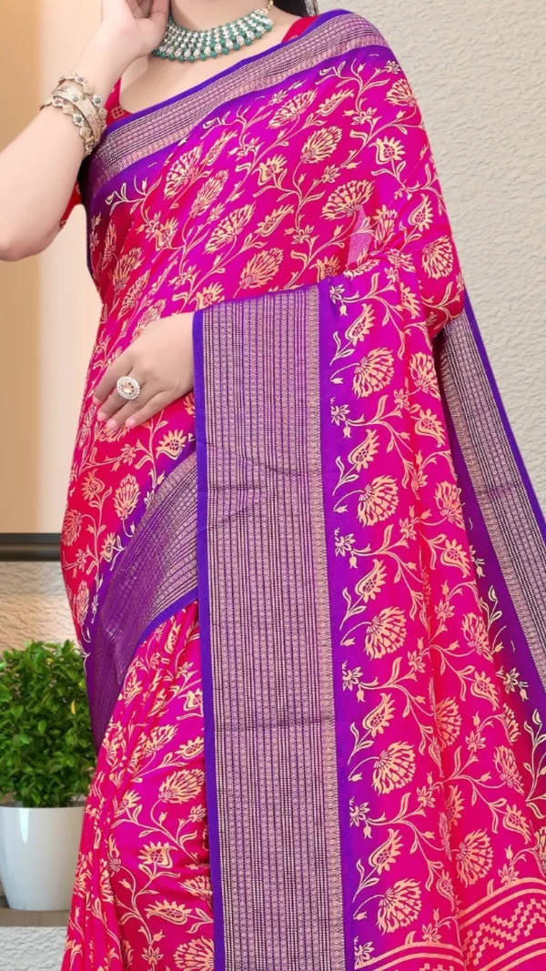 Pink_Dull_Moss_Jari_Border_Floral_Printed_saree_For_Women_&_Girls