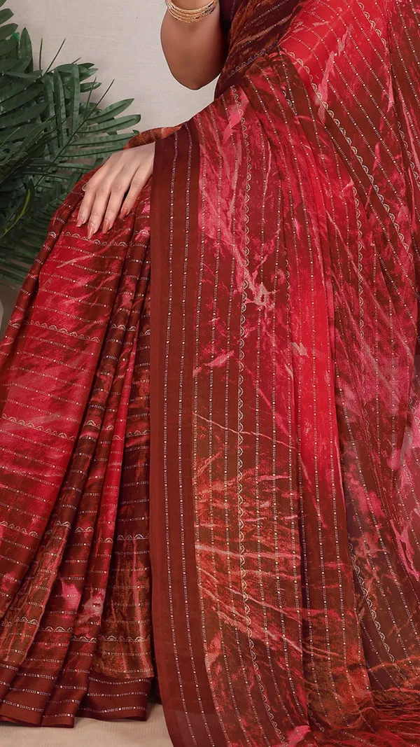 Red_Georgette_Jari_Printed_Padding_saree_For_Women_&_Girls
