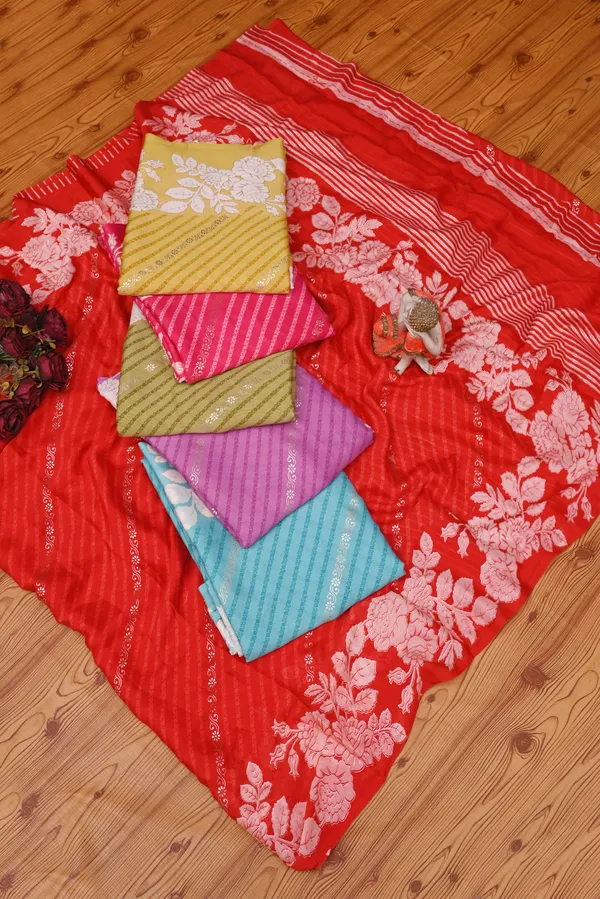 Pink_Dull_Moss_Georgette_White_Floral_and_Jari_Printed_Saree_For_Women_&_Girls